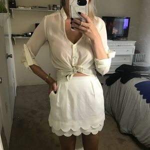Scallop trim skirt